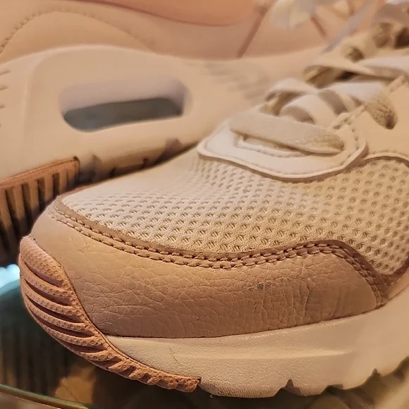 Nike White and Pink Air Max Sneakers - Picture 7 of 8